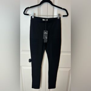 Parasuco Black Knit Texture Legging Pants Mid-rise Fit